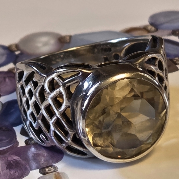 RARE Silpada Sterling Silver & Citrine Ring